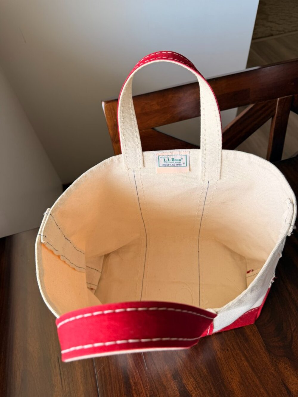 Vintage Red L.L.Bean Boat and Tote – Crinkle Cut Tag - Picture 3 of 4